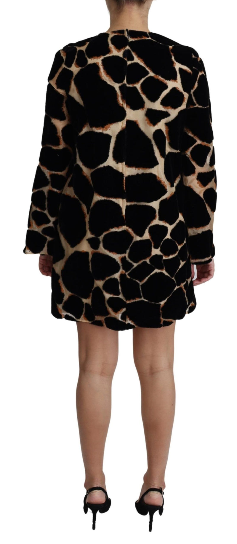 Chic Girafe Print Shift Mini Robe