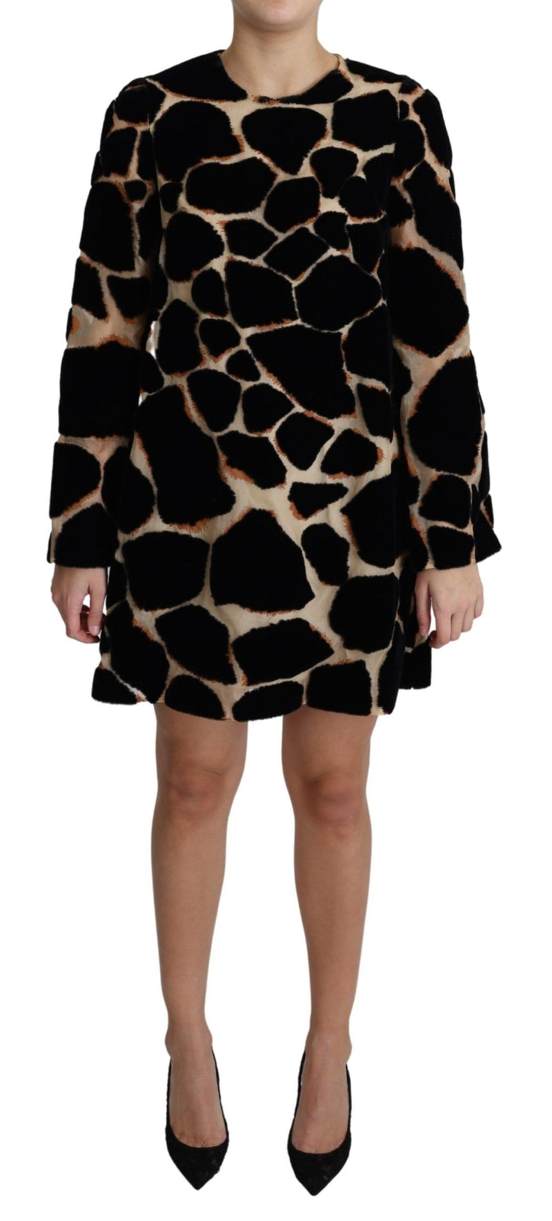 Chic Girafe Print Shift Mini Robe