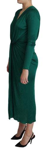 Emerald Elegance Bodycon Midi Φόρεμα