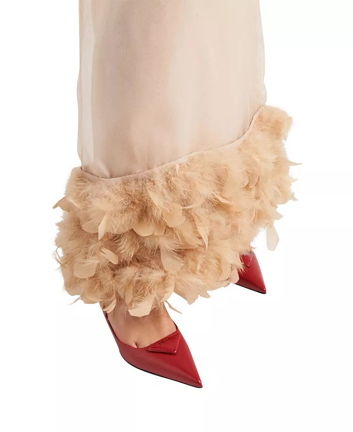 Women's Saffiano Patent Leather Slingback Pumps