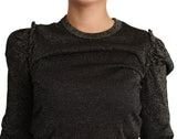 Eleganter beschnittener Pullover mit Logo -Details