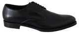 Elegant Black Leather Derby Dress Shoes