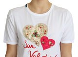 T-shirt en coton blanc orné de cristal