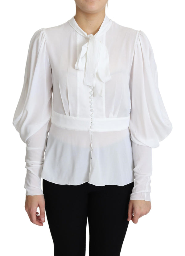 Elegante blusa viscosa blanca como la nieve