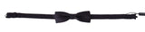 Stunning Gray Patterned Silk Bow Tie