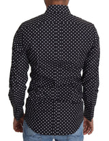 Elegante Shirt a maniche lunghe a polka.