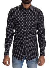 Elegante Shirt a maniche lunghe a polka.