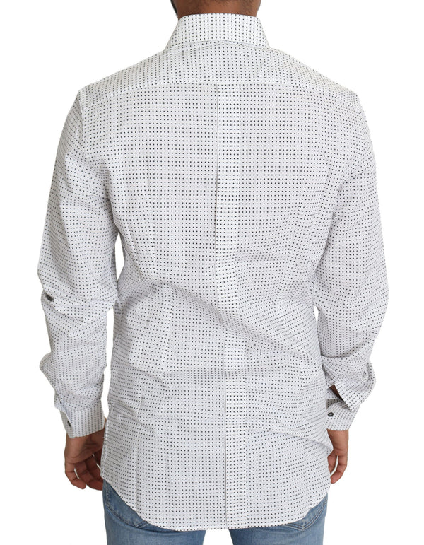 Elegant Slim Fit Polka Dot -Hemdhemd