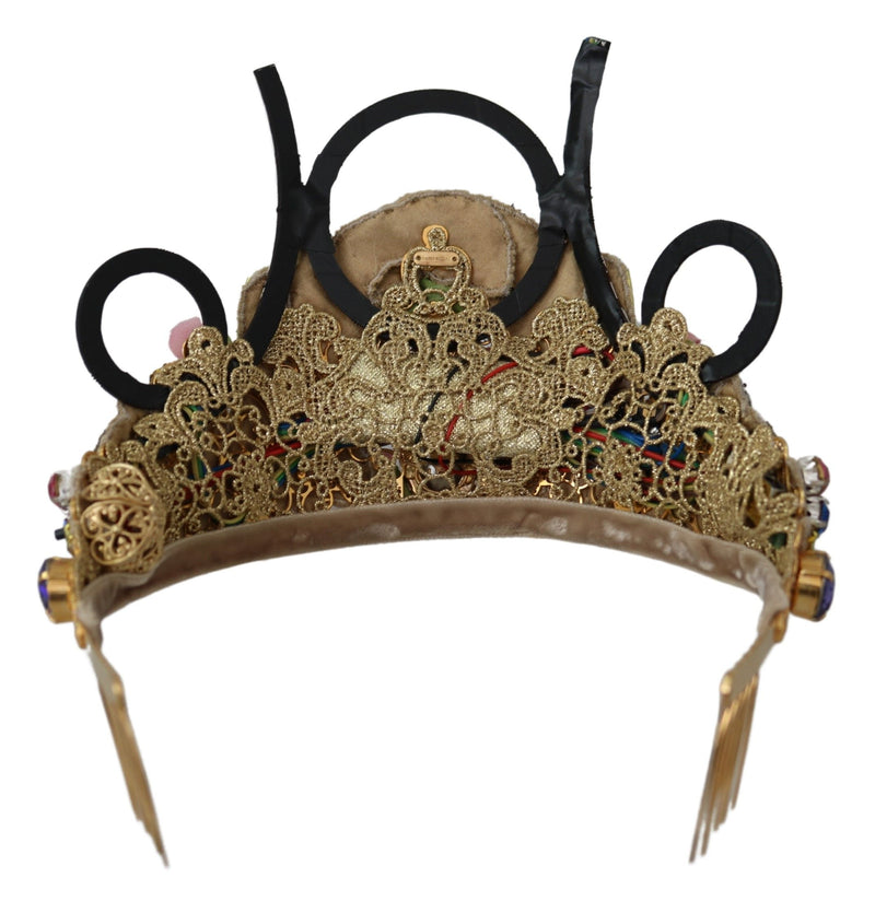 Superbe diadème Crystal Diadem - Gold Multicolor