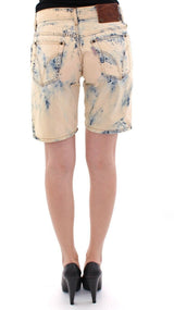 Shorti di cotone estivo chic in blu