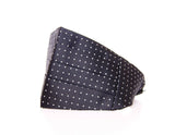 Élégant polka de soie noire cummerbund