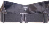 Elegante lunares de seda negra Cummerbund