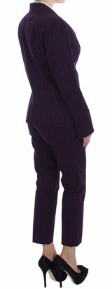 Eleganter gestreifte Pant & Blazer -Anzug