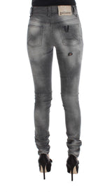 Jeans de diseñador elegante de Fit Grey Grey Slim Fit