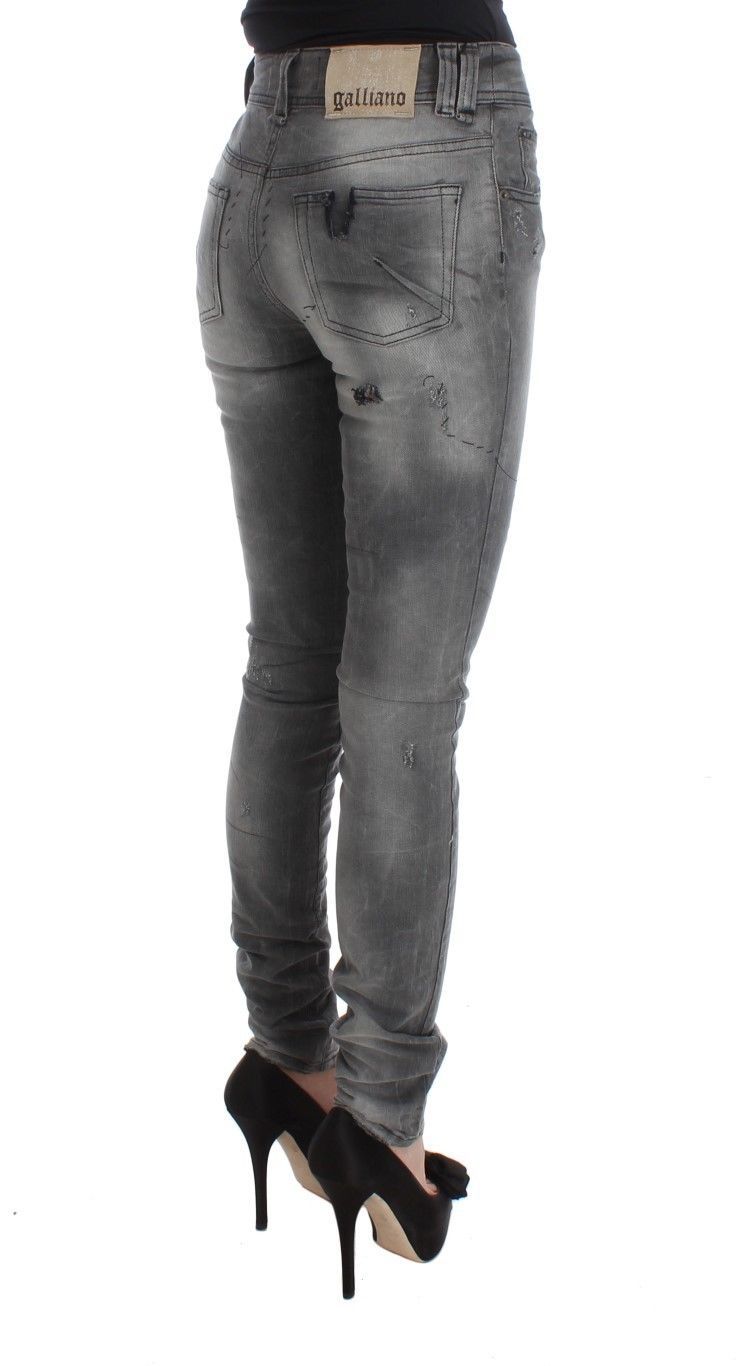 Jeans de diseñador elegante de Fit Grey Grey Slim Fit