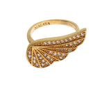 Glamorous Gold Plated Crystal Ring