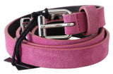 Ceinture de taille en cuir rose Fuschia