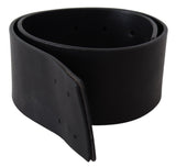 Ceinture en cuir noir solide élégant