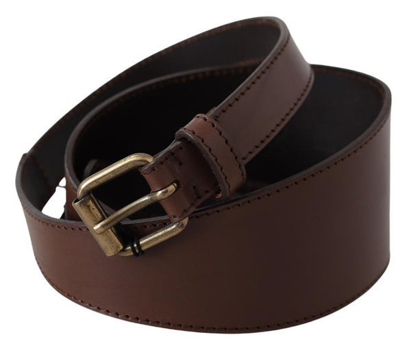 Ceinture de mode en cuir brun foncé chic