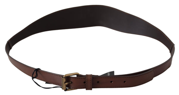 Ceinture de mode en cuir brun foncé chic