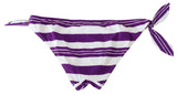 Chic Striped Bikini Bottom - Effortless Poolside Glamour