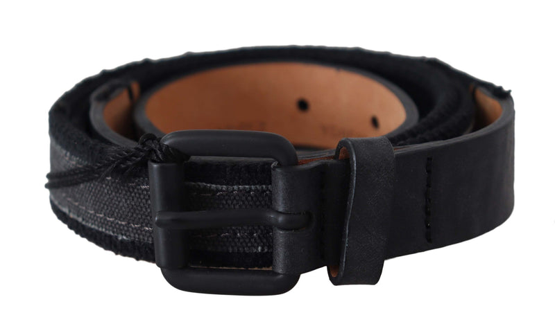 Ceinture de taille en cuir noir chic