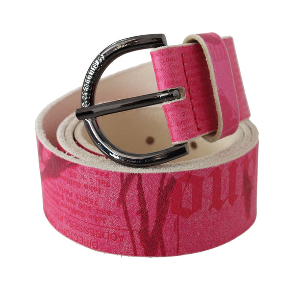 Ceinture de mode en cuir rose élégant