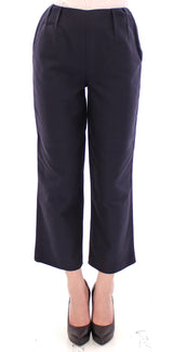 Pantaloni blu corti chic - squisito artigianato