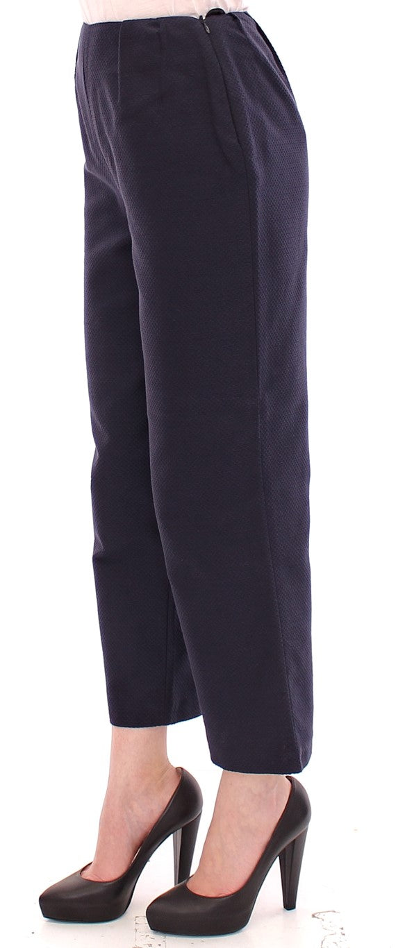 Pantaloni blu corti chic - squisito artigianato