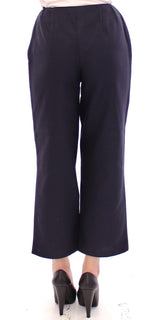 Pantaloni blu corti chic - squisito artigianato