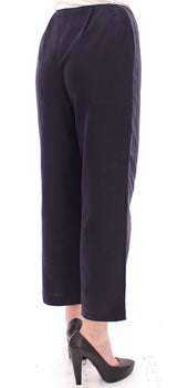 Pantaloni blu corti chic - squisito artigianato