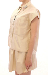 Elegant Beige Bluse Tanktop