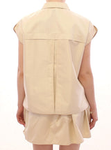 Elegant Beige Bluse Tanktop