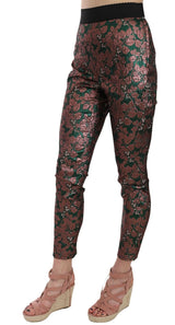 Pantalones de diseñador multicolor elegantes