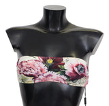 Mehrfarbiger Blumenbikini -Top - Elegante Sommerkleidung