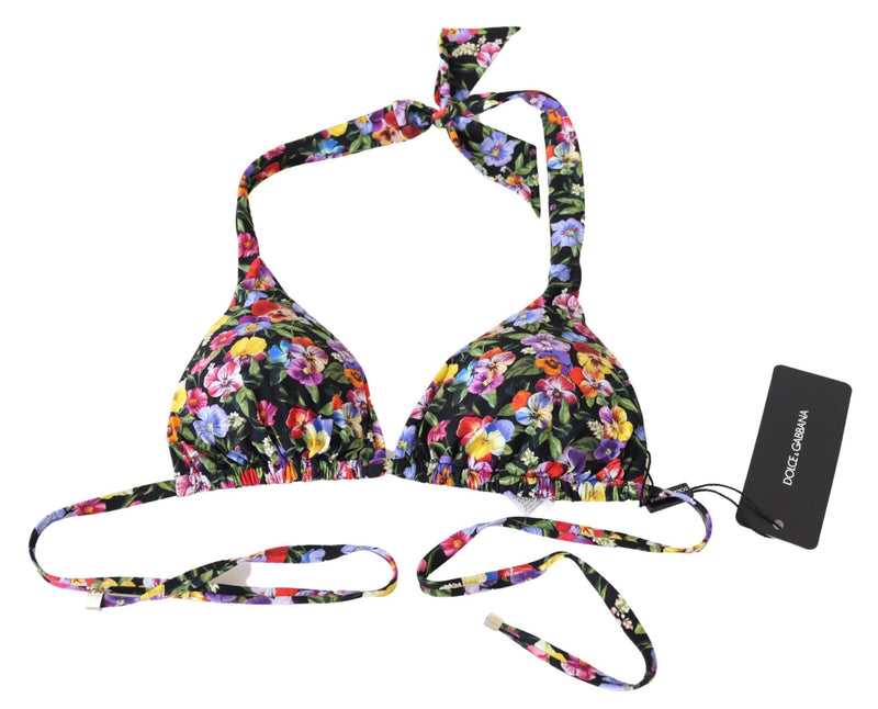 Haut de bikini imprimé floral chic