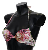 Elegancia floral Top bikini elástica