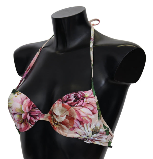 Top bikini elastico di eleganza floreale