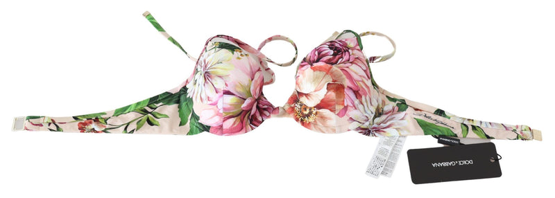 Elegancia floral Top bikini elástica