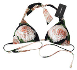 Elegante top bikini de estampado floral