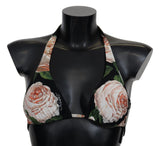 Elegante top bikini de estampado floral