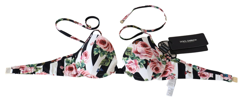 Haut de bikini à imprimé rose chic pour les jours de plage élégants