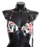 Top bikini chic rose con stampa rosa per eleganti giorni in spiaggia