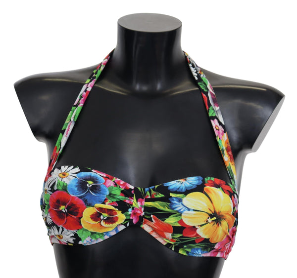 Elegancia floral Top bikini de gama alta