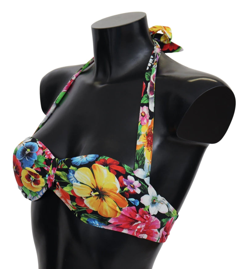 Elegancia floral Top bikini de gama alta