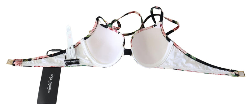 Elegantes Rosendruckbikini -Top