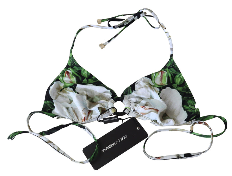 Bikini imprimé floral avec fermoir à logo