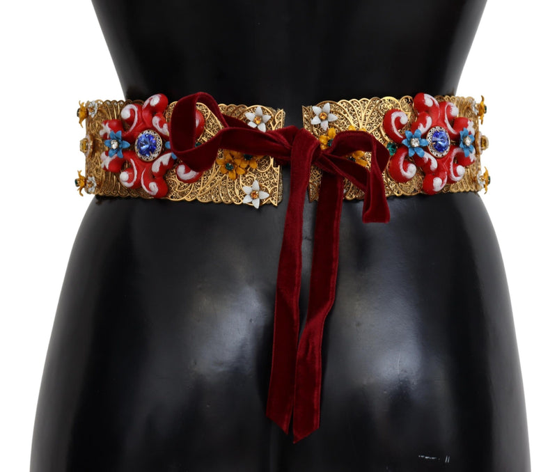 Χρυσός τόνος Floral Crystal Belis Belt