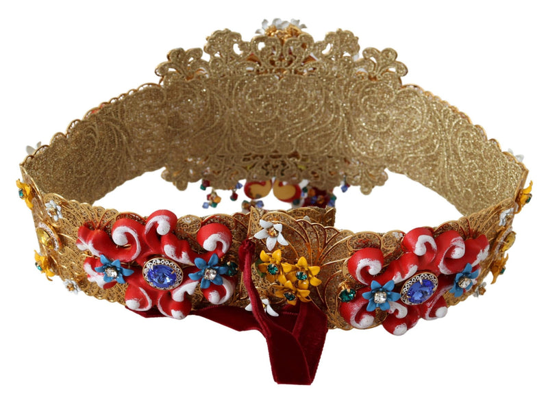 Χρυσός τόνος Floral Crystal Belis Belt