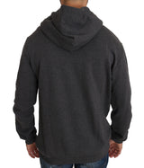 Graues Kristall -Herzpistolen -Motiv -Pullover